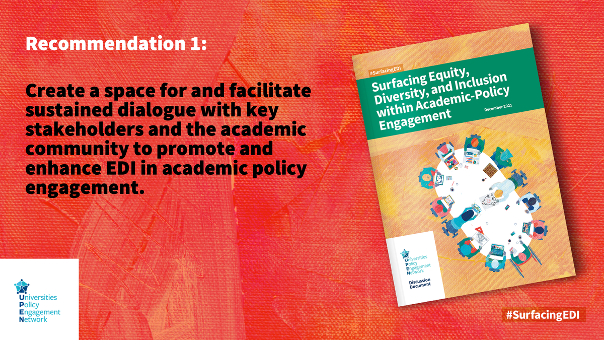 UPEN social-media recommendation card calling for sustained dialogue to advance equity, diversity and inclusion.