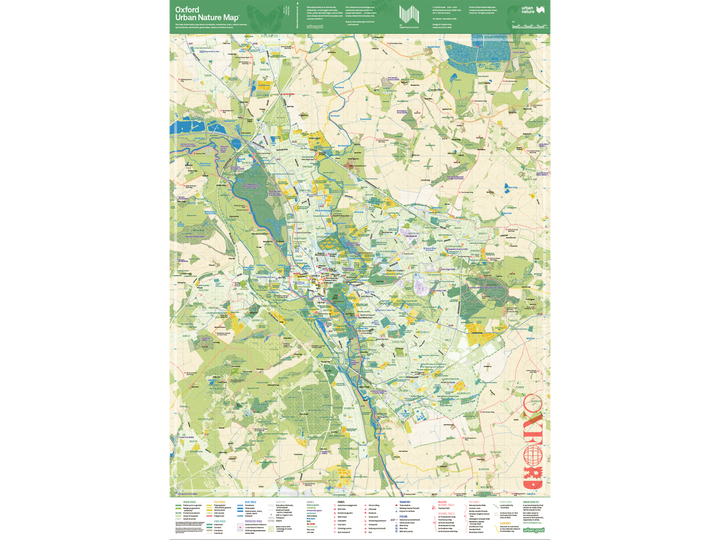 Oxford Urban Nature Map (pre-sales) Wall Map