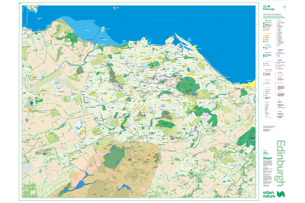 Flat Edinburgh Urban Nature Map