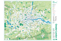 Flat London National Park City Map